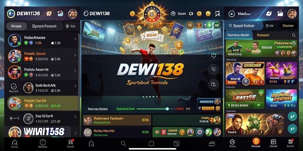 Tampilan aplikasi DEWI138 saat melakukan taruhan olahraga.