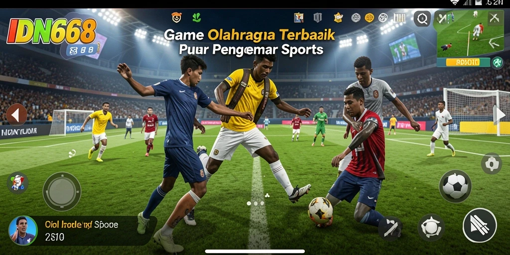 Tangkapan layar utama <strong>IDN668</strong> menampilkan serunya pertandingan olahraga.