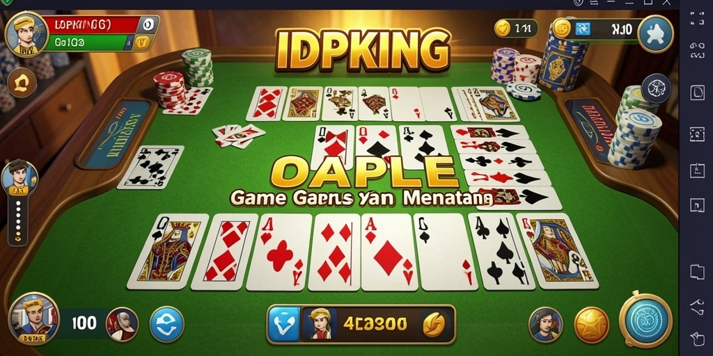 Tampilan gameplay IDPKING yang menegangkan saat bermain Gaple.