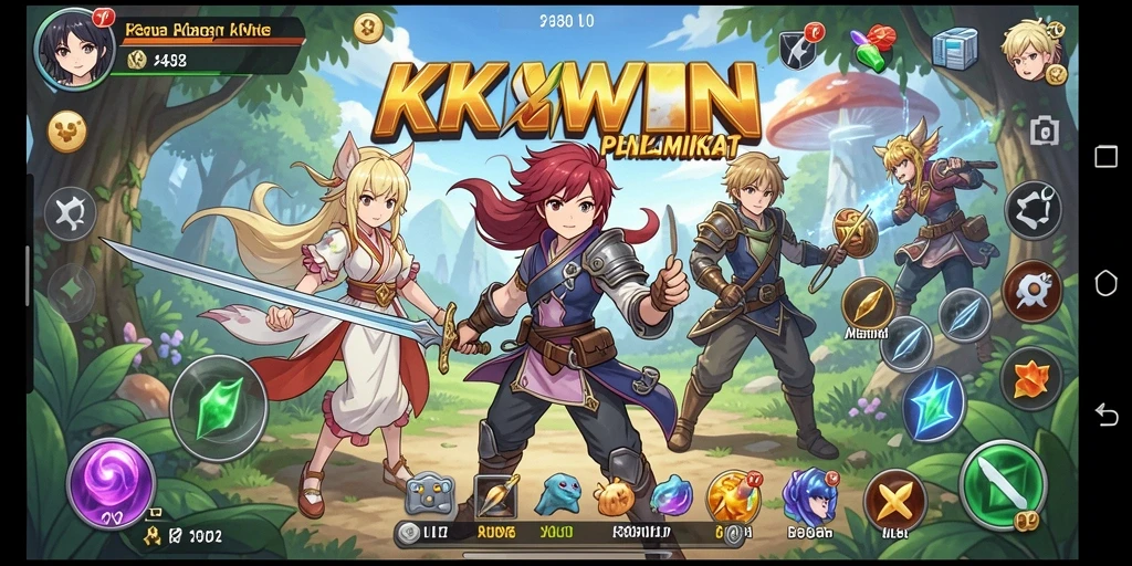Gameplay KKWIN yang seru dan penuh warna dari dunia Anime.