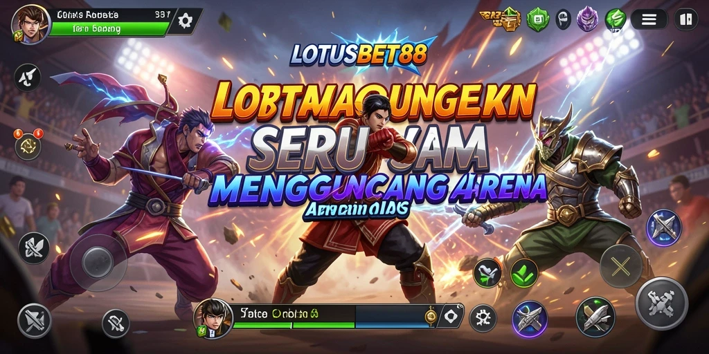 Tampilan aksi seru gameplay dari LOTUSBET88 saat pertarungan berlangsung.