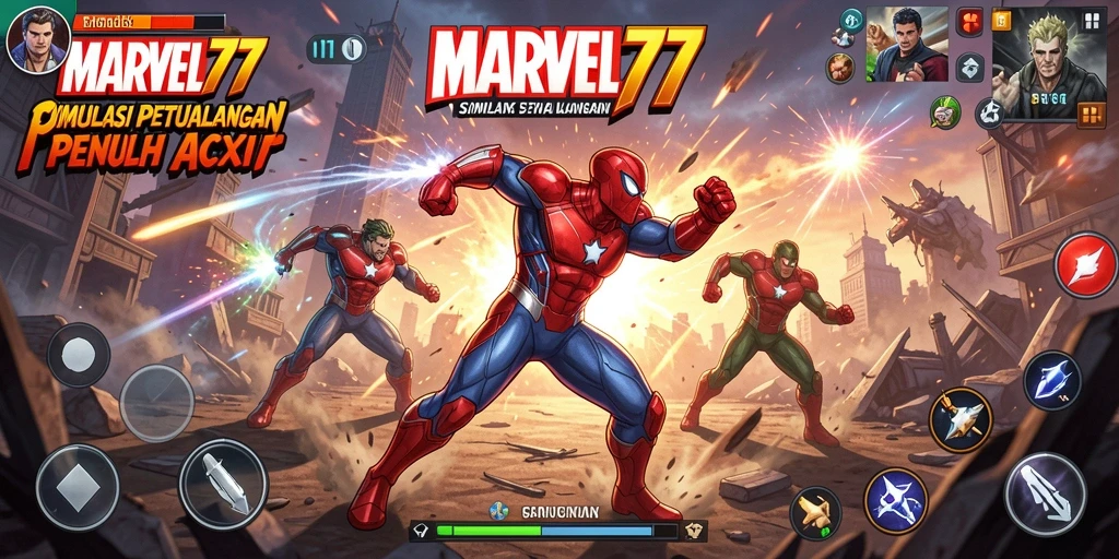 Tampilan gameplay MARVEL77 yang menarik dan mendebarkan.