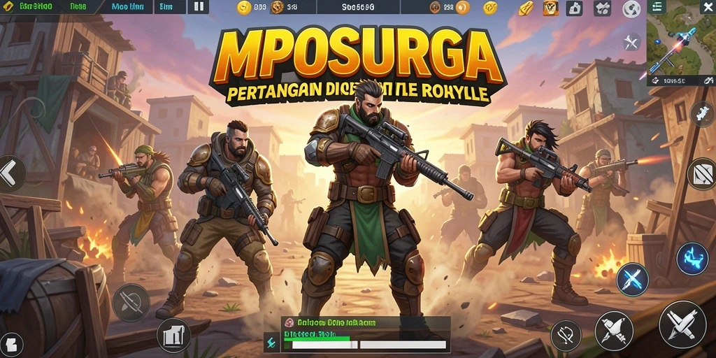 Gameplay seru MPOSURGA dalam pertempuran Battle Royale.