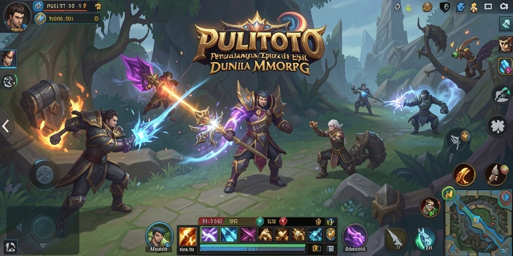 Tangkapan layar PULITOTO menampilkan pertempuran epik di dunia fantasi.