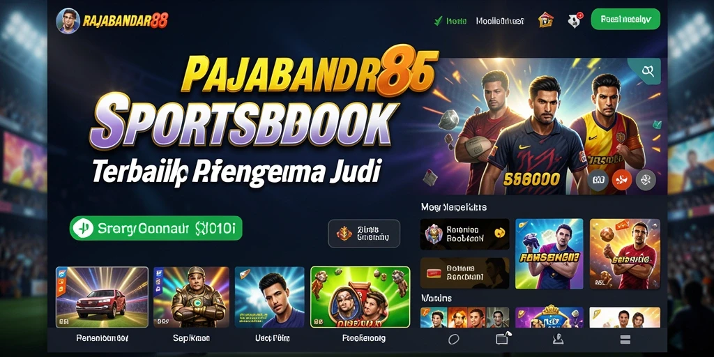 Tampilan aplikasi RAJABANDAR88 dengan berbagai pilihan taruhan sportsbook.