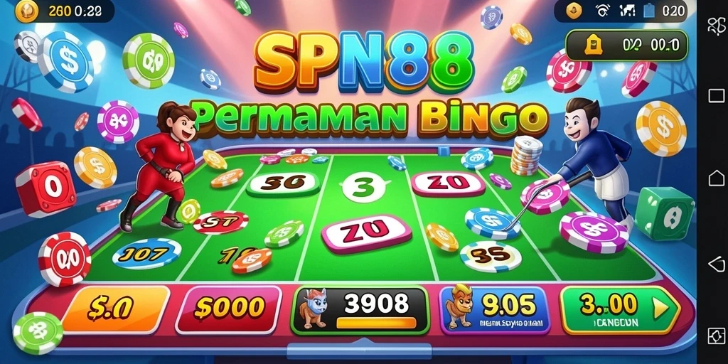 Tampilan gameplay Bingo yang penuh warna dan menarik