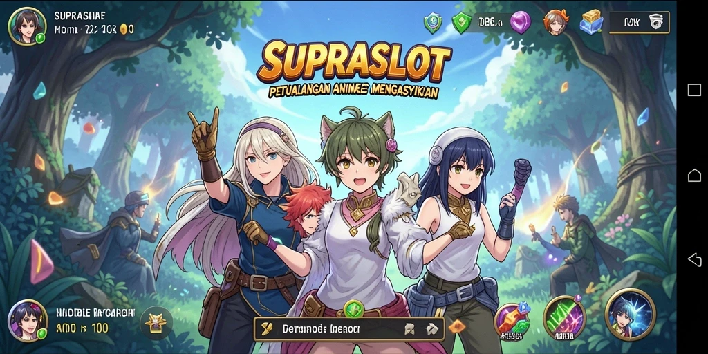 Tampilan menakjubkan dari gameplay Anime SUPRASLOT.