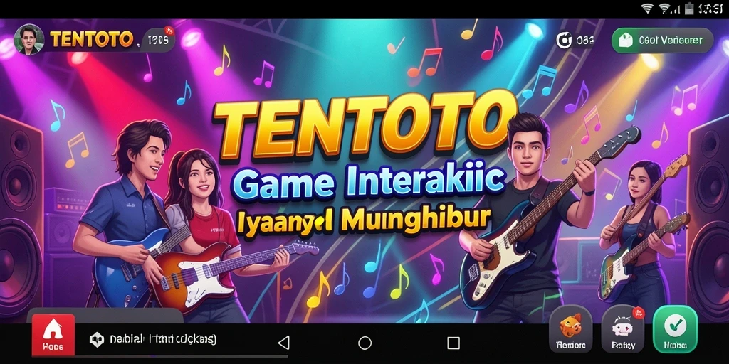 Screenshot TENTOTO menampilkan gameplay musik yang menarik.