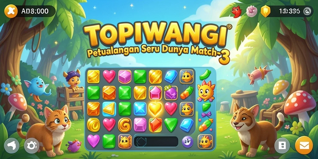 Tampilan permainan <strong>TOPIWANGI</strong> yang seru dan penuh warna.