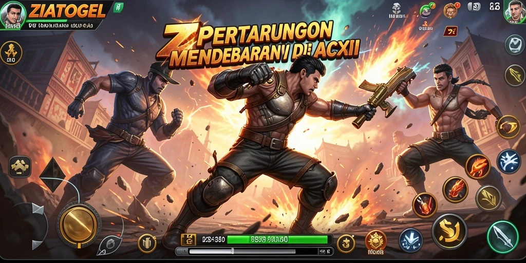 Tampilan aksi mendebarkan dalam gameplay ZIATOGEL.